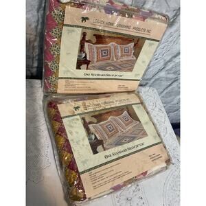 2 Legacy Home Furnishing Standard Sham 20 X 26“ Postage Stamp 100% Cotton